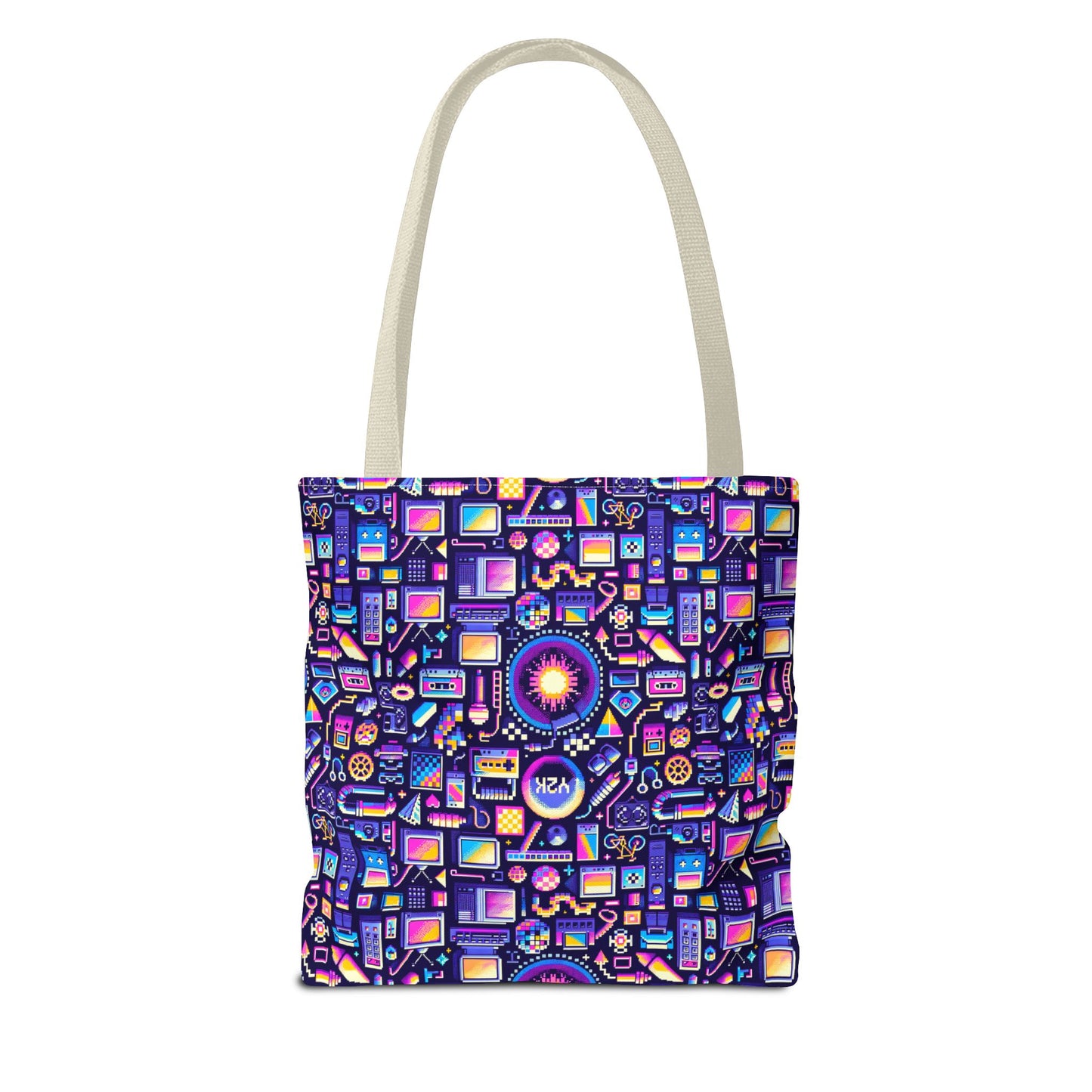 Digital Nostalgia Modern Retro Fusion Tote Bag - 8404 Design-64