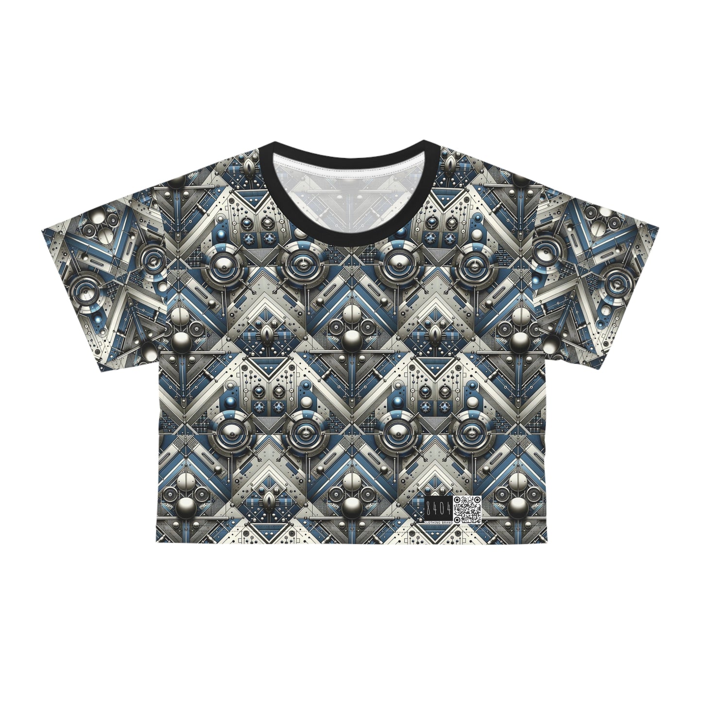Tech Utility Fusion Tech-Forward Utility With a Futuristic Edge Crop Tee - 8404 Design-63