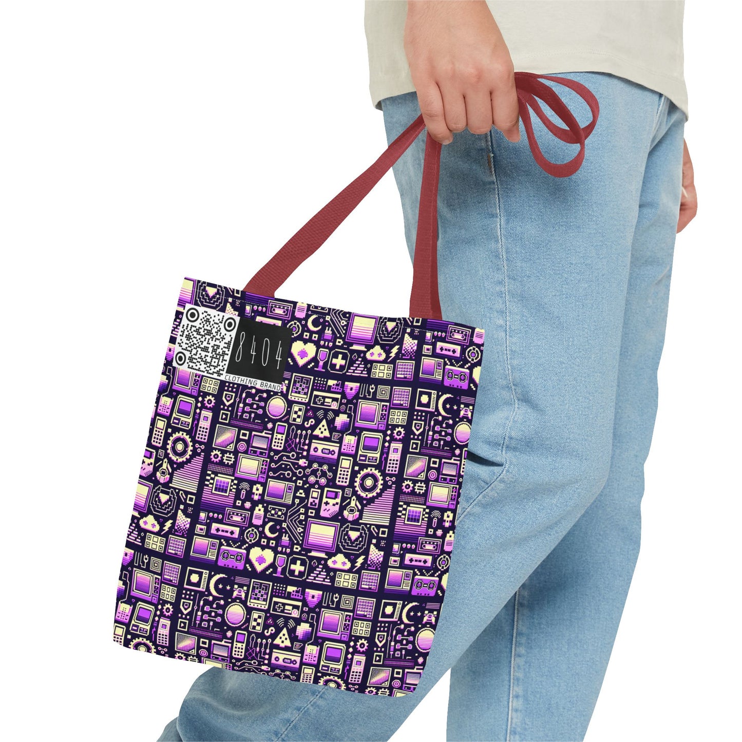 Digital Nostalgia Remix Modern Vintage Fusion Tote Bag - 8404 Design-54
