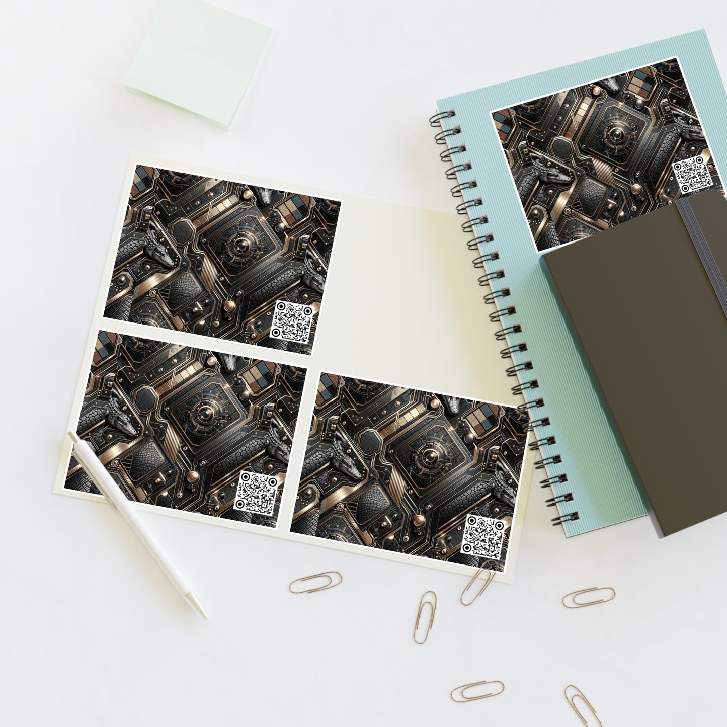 Tech Noir Fusion Sleek Tech Luxe Sticker Sheets - 8404 Design-56