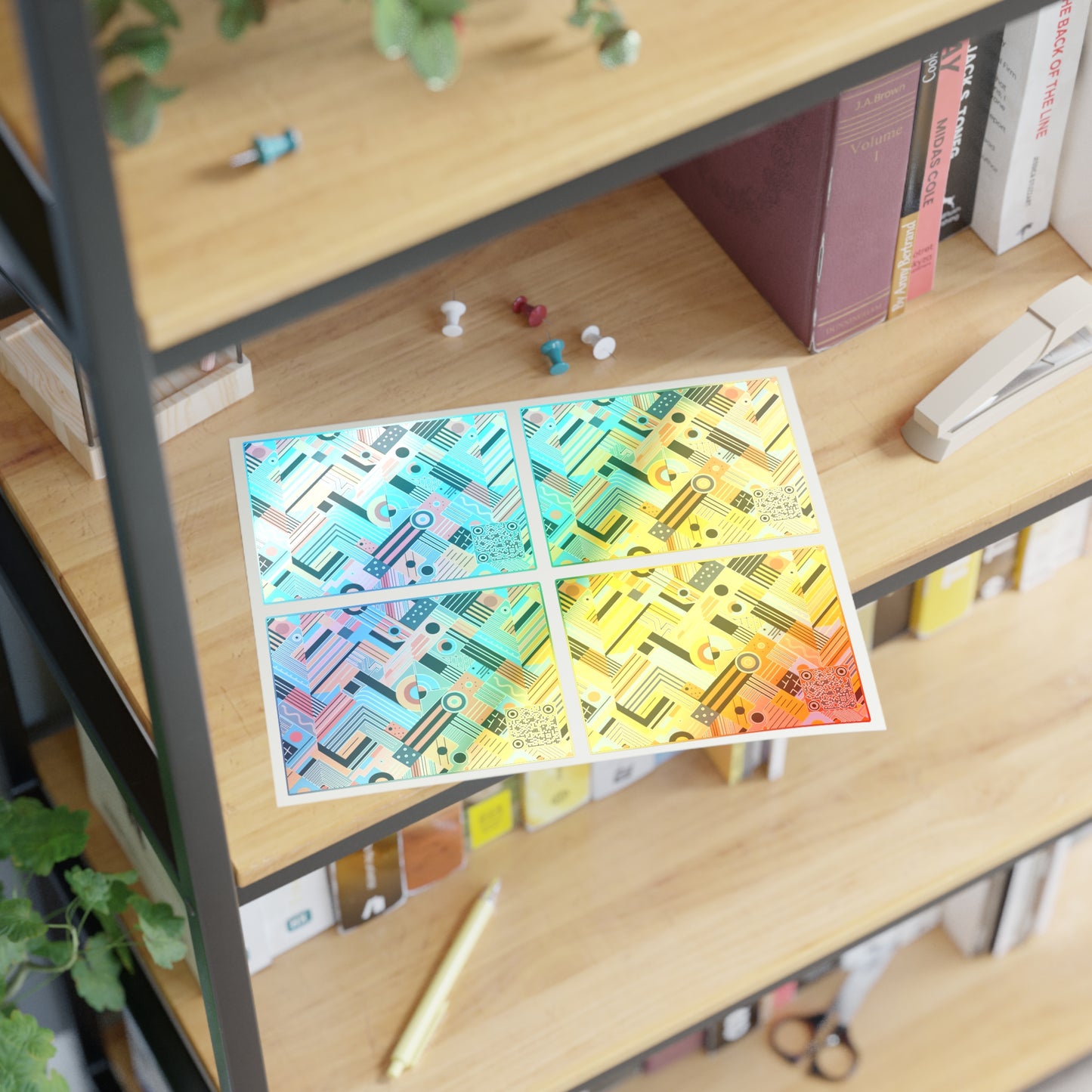 Abstract Graphic Art Modern Artistic Expression Sticker Sheets - 8404 Design-54