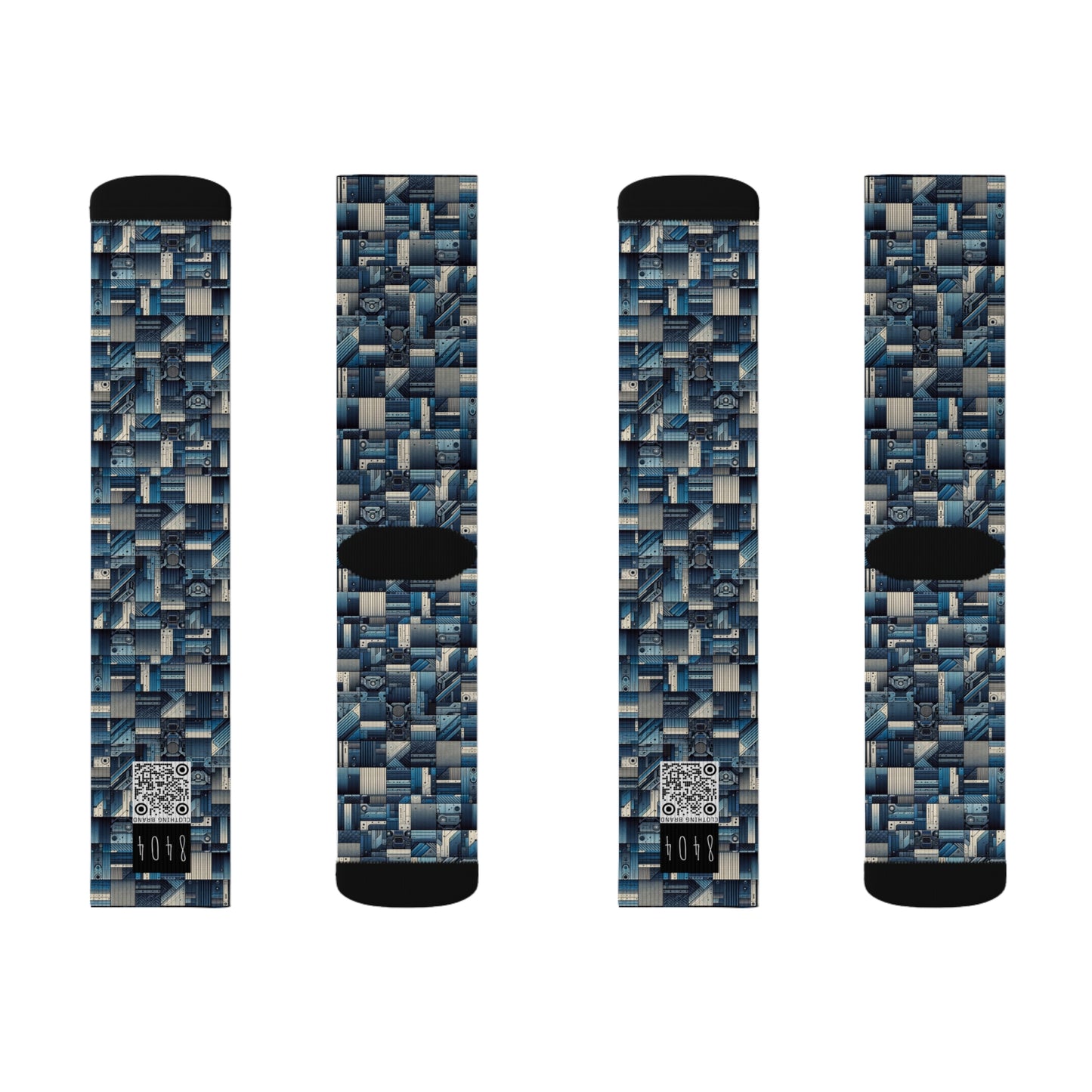 Tech-Inspired Utility Tech-Forward Streetwear With Utilitarian Edge Sublimation Socks - 8404 Design-44