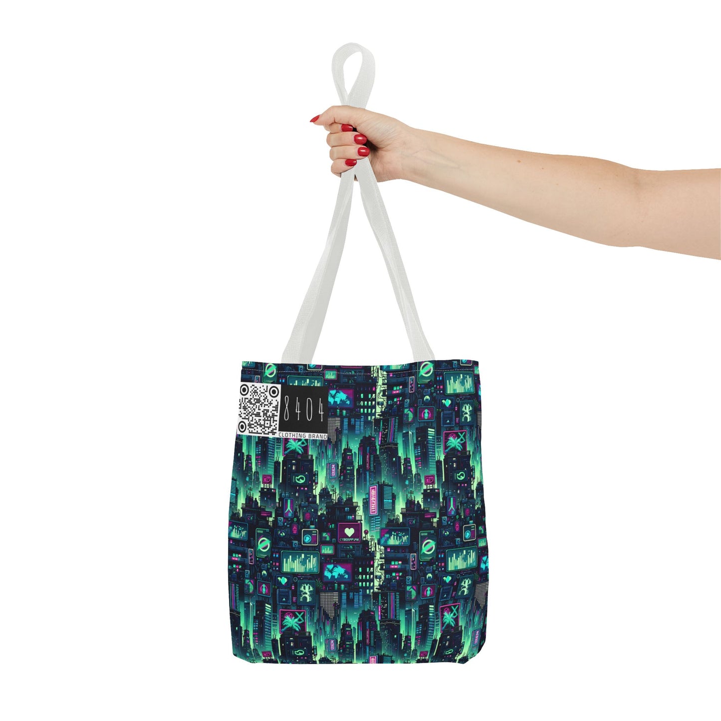 Tech Noir Graphics Futuristic Cyberpunk Tote Bag - 8404 Design-52