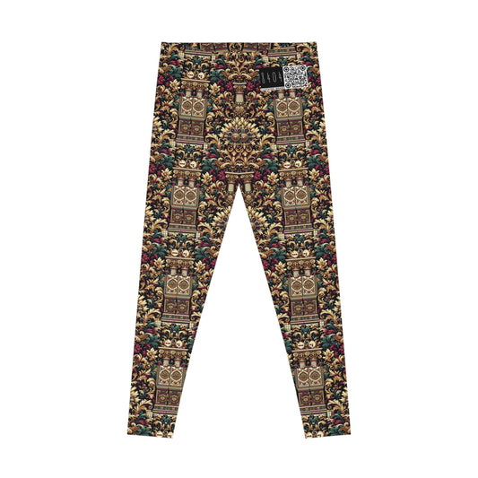 Digital Renaissance Modern Baroque Fusion Stretch Leggings - 8404 Design-57