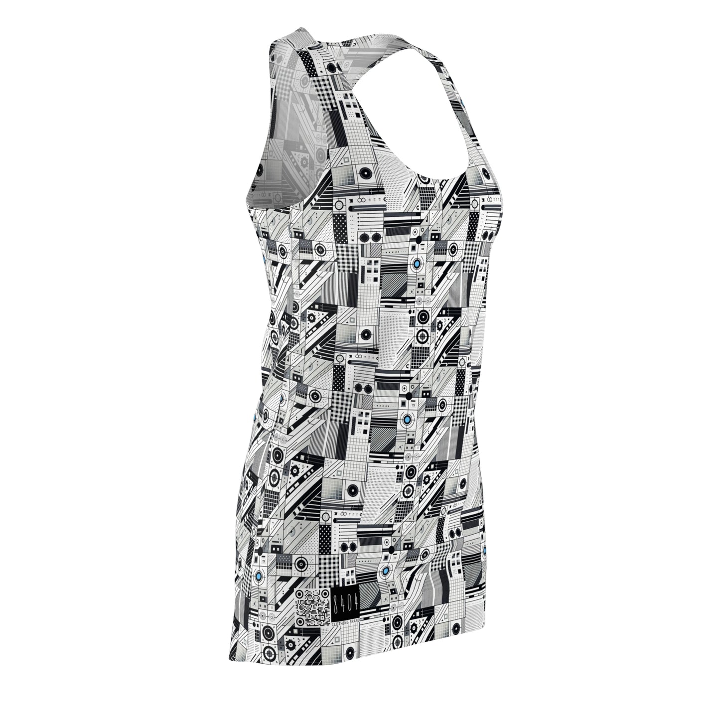Digital Minimalism Minimalist Tech Women's Cut & Sew Racerback Dress - 8404 Design-52