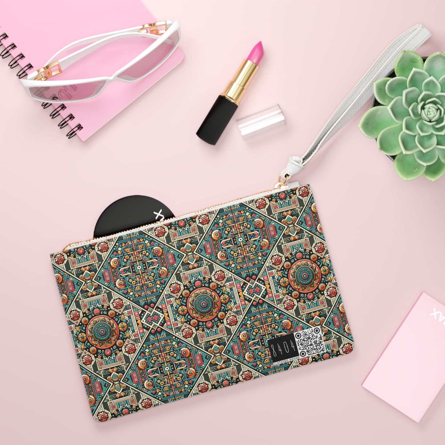 Cultural Fusion Tech Blend of Cultural Heritage With Tech-Inspired Elements Clutch Bag - 8404 Design-74