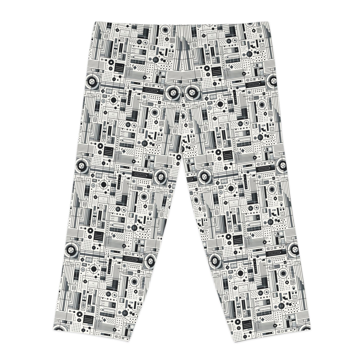 Digital Minimalism Minimalist Tech Women's Capri Leggings - 8404 Design-53