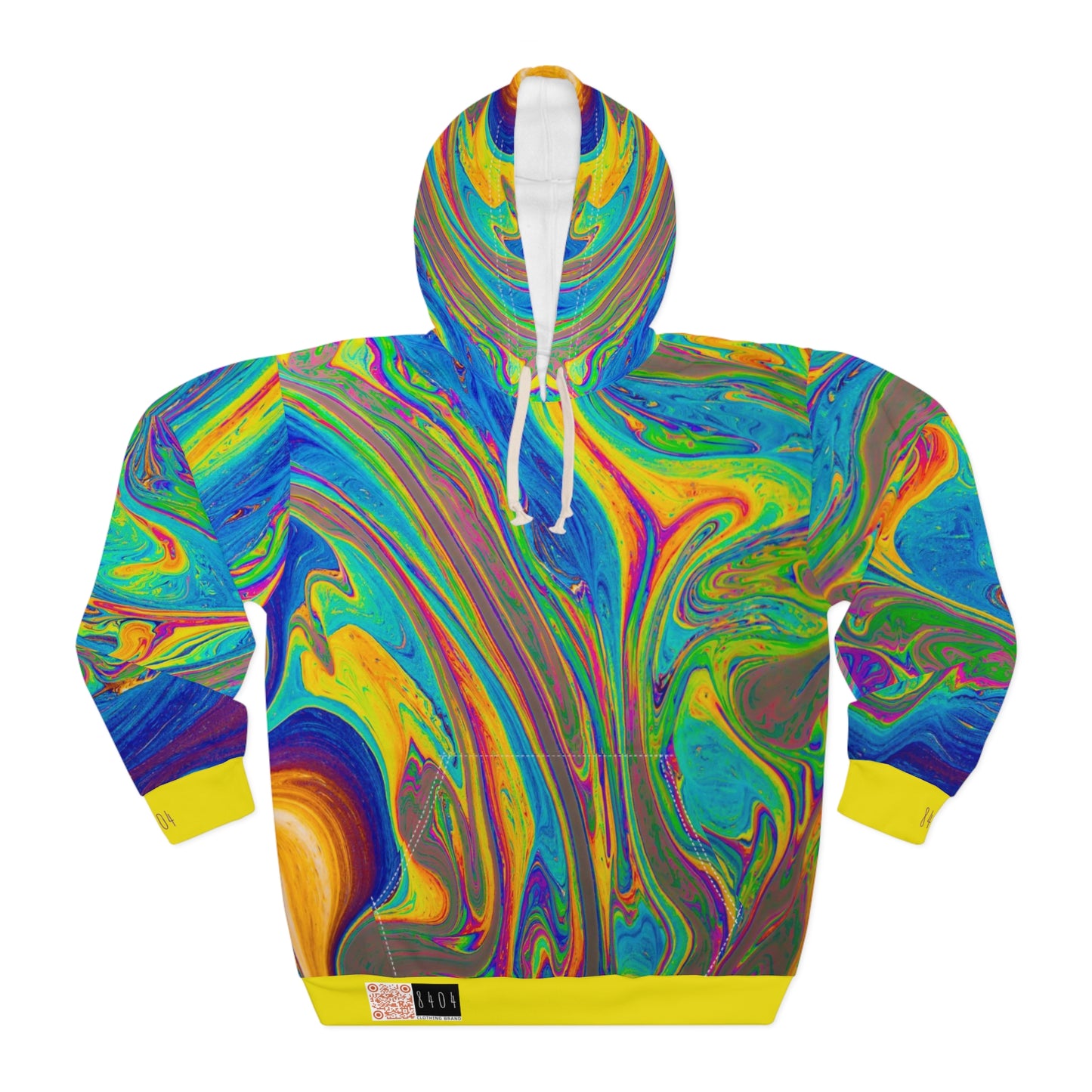 8404's Unisex Adult "flowing Colors in Yellow" Fashion Pullover Hoodie