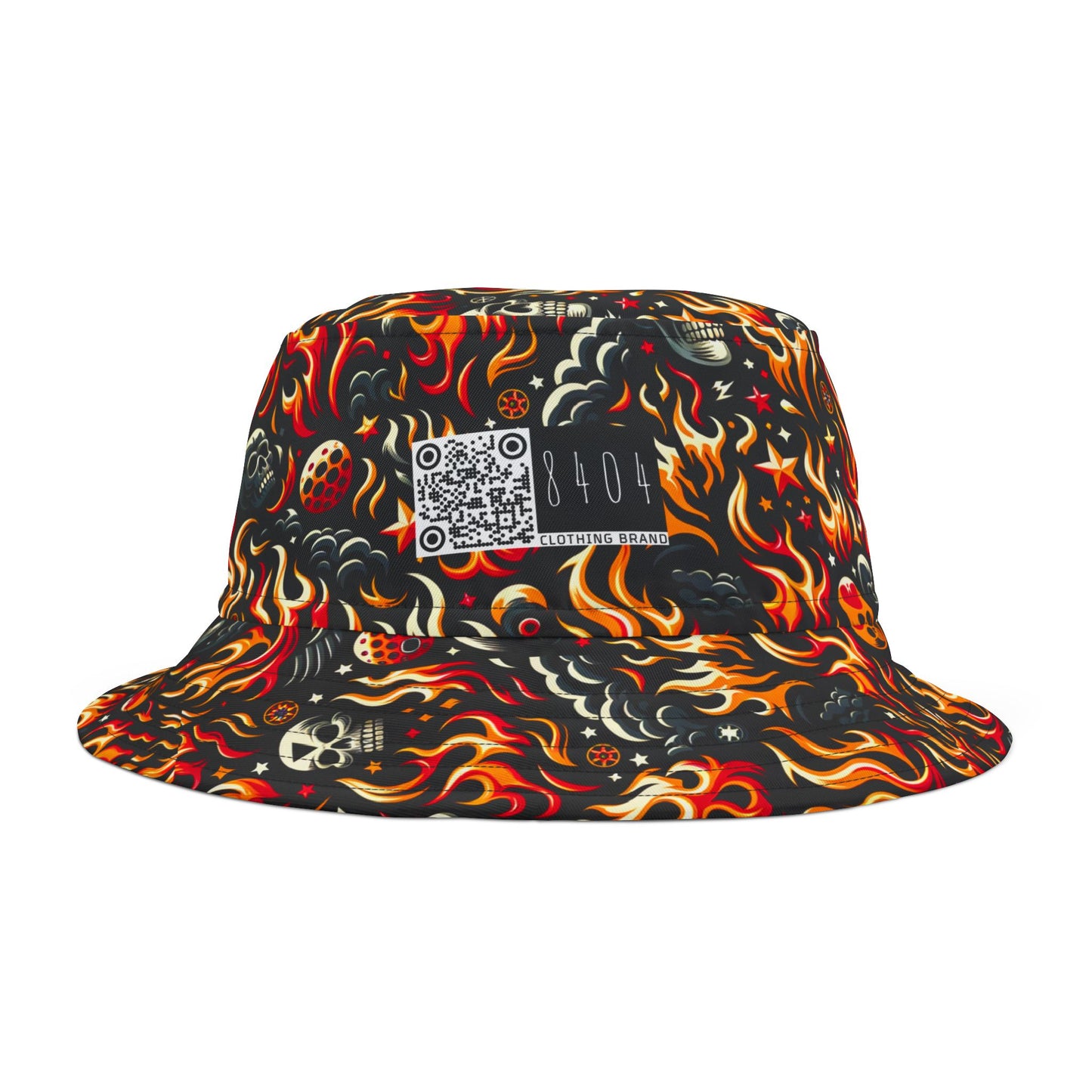 Flame Graphics Maximalist Streetwear Bucket Hat - 8404 Design-76