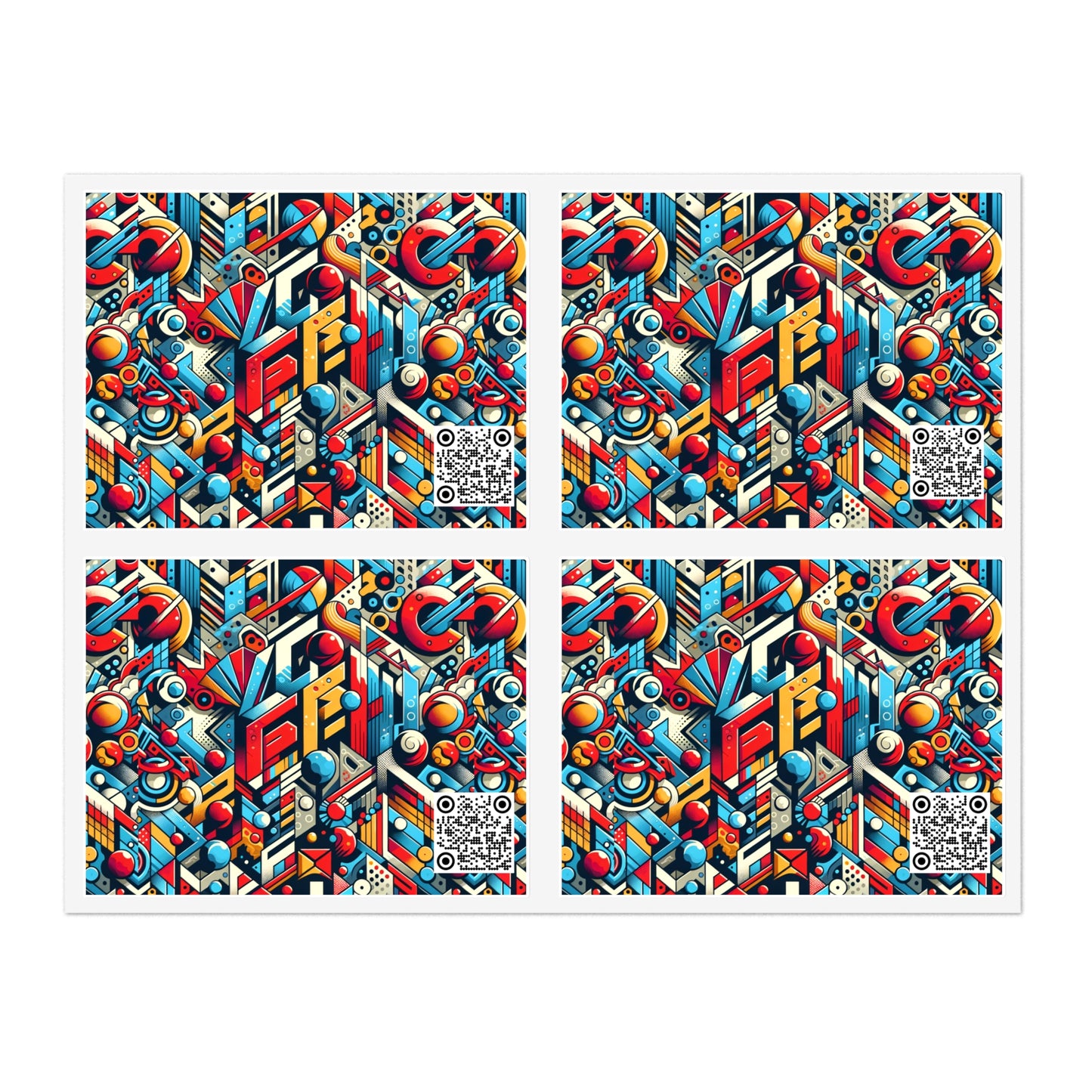 Neo-Traditional Street Art Modern Street Art Fusion Sticker Sheets - 8404 Design-67