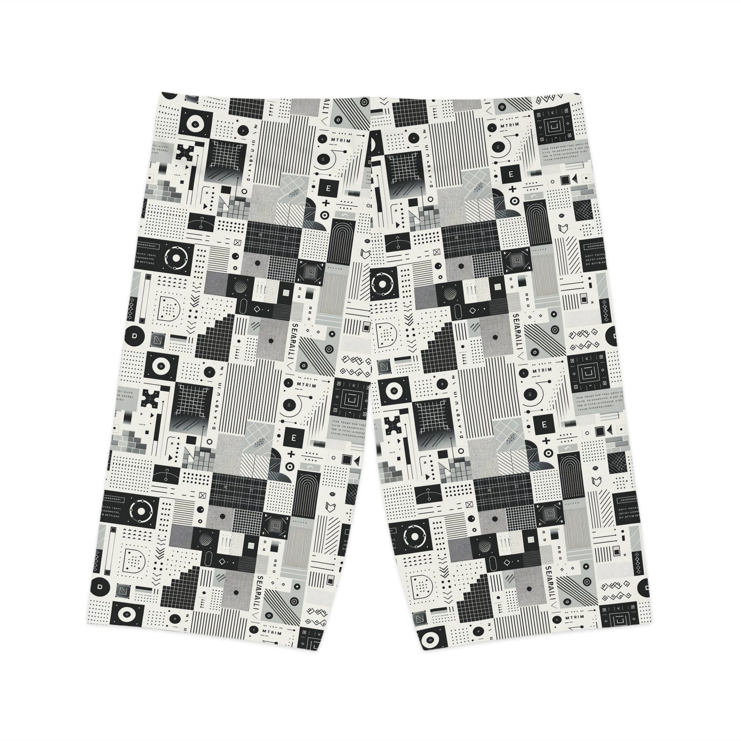 Digital Minimalism Minimalist Tech Women's Bike Shorts - 8404 Design-50
