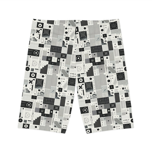 Digital Minimalism Minimalist Tech Women's Bike Shorts - 8404 Design-50