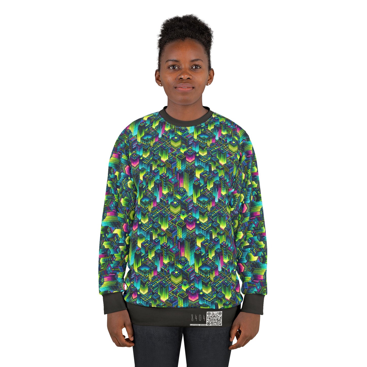 Tech-Infused Neon Tech-Forward Streetwear Sweatshirt - 8404 Design-65