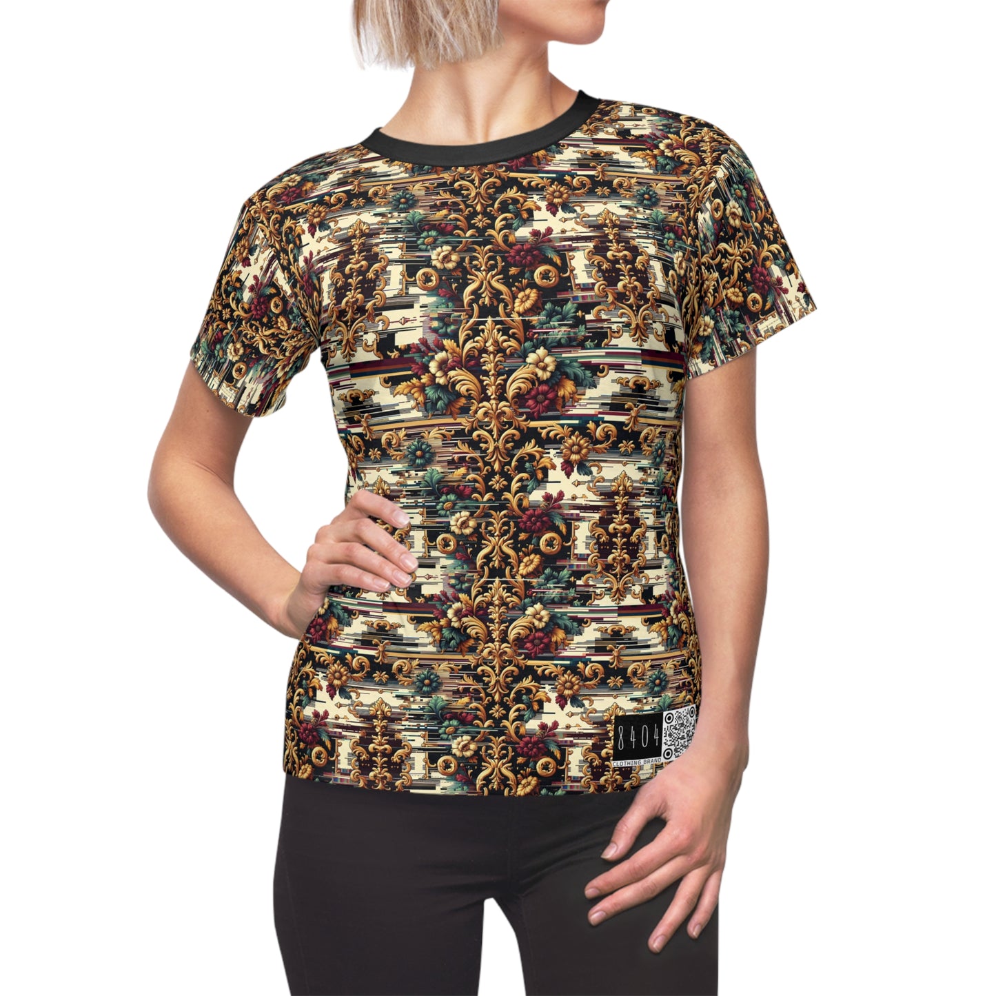 Digital Renaissance Modern Baroque Fusion Women's Cut & Sew Tee - 8404 Design-63