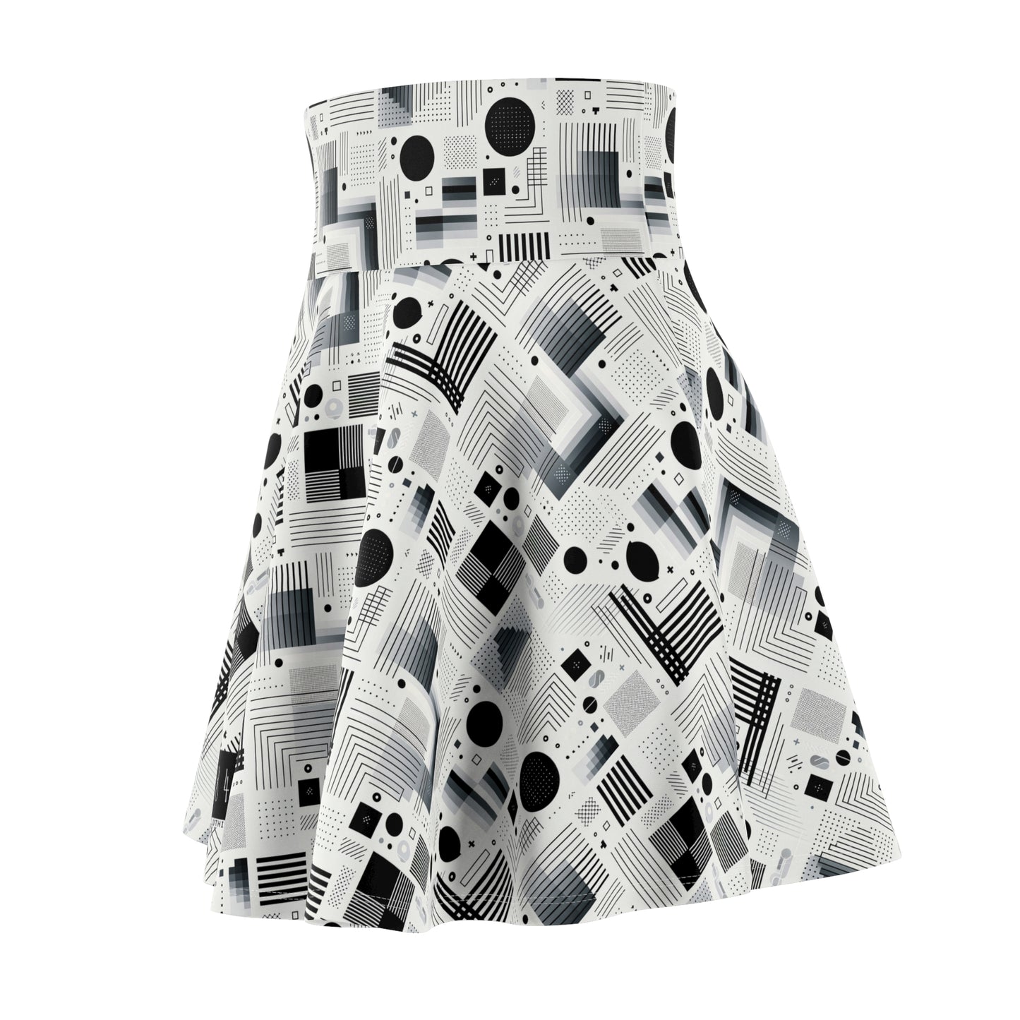 Digital Minimalism Minimalist Tech Women's Skater Skirt - 8404 Design-60
