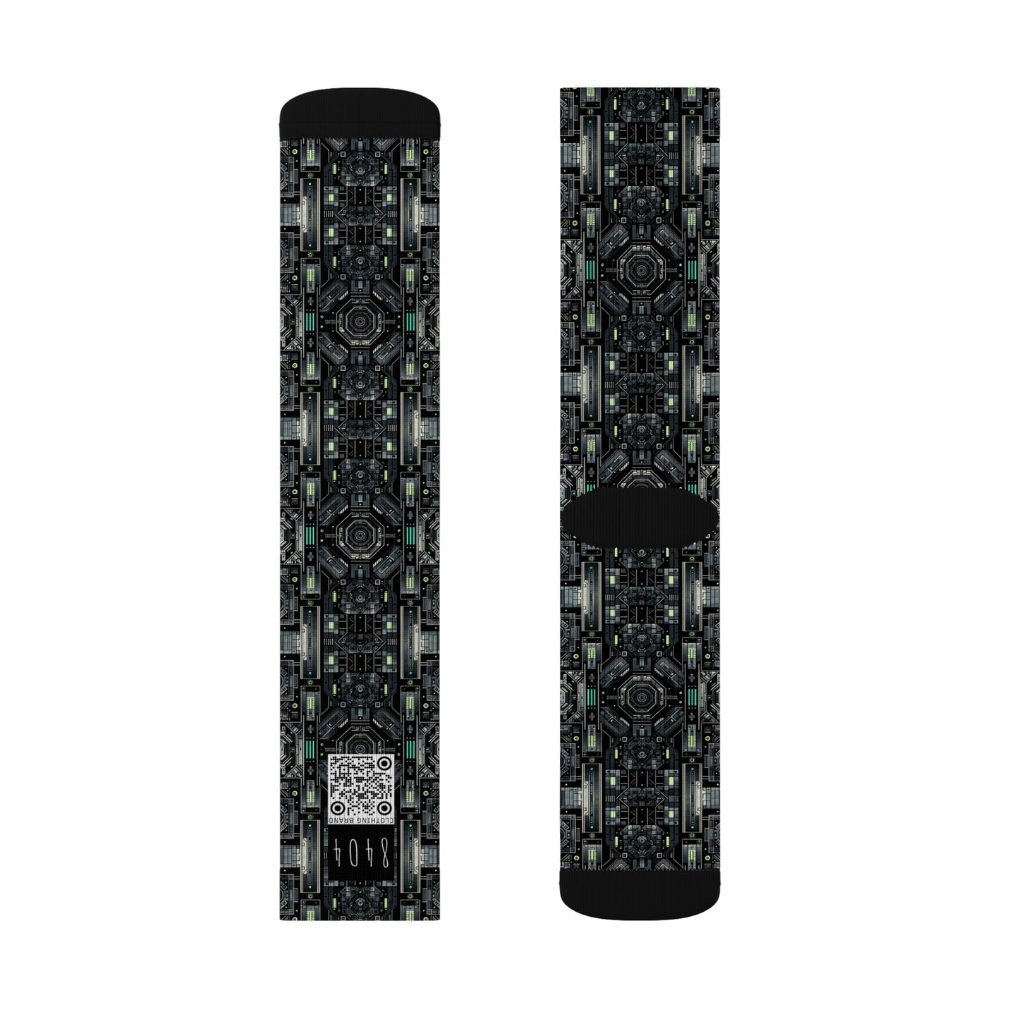 Tech Noir Tech-Forward Minimalism Sublimation Socks - 8404 Design-52