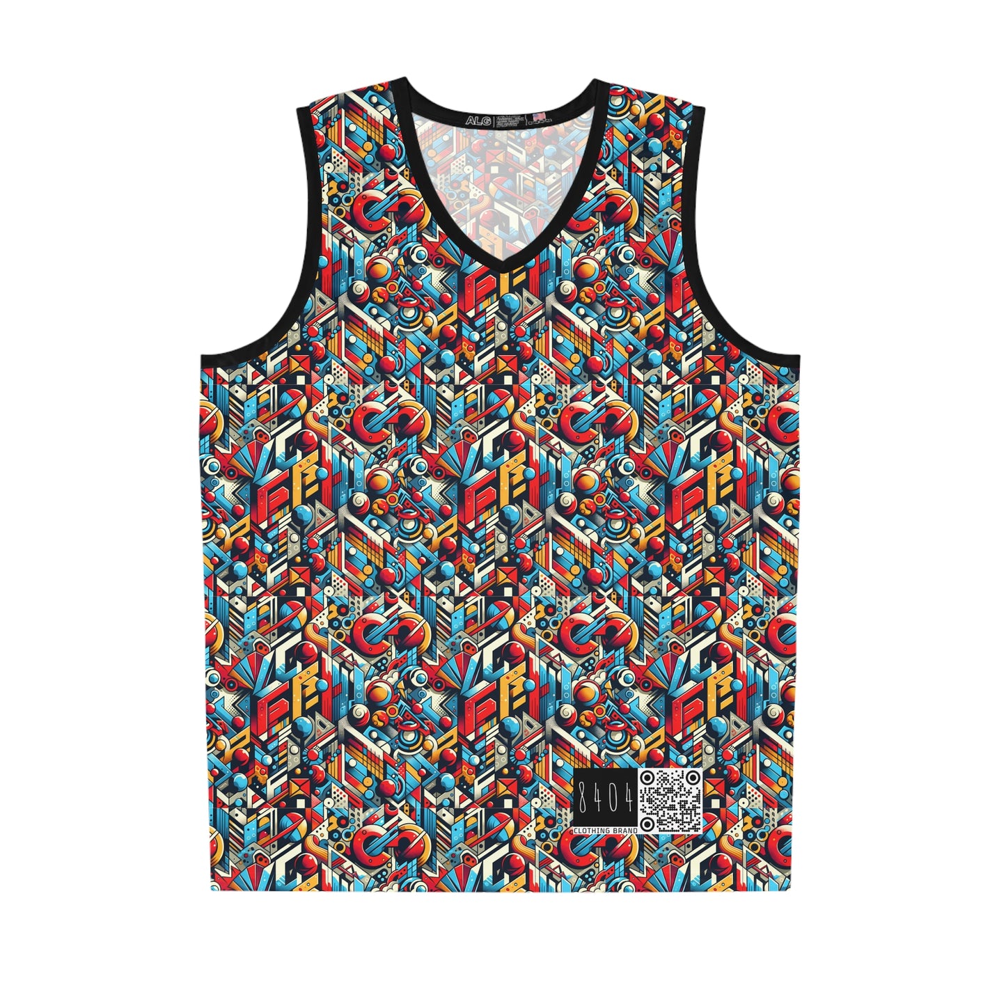 Neo-Traditional Street Art Modern Street Art Fusion Basketball Jersey - 8404 Design-67
