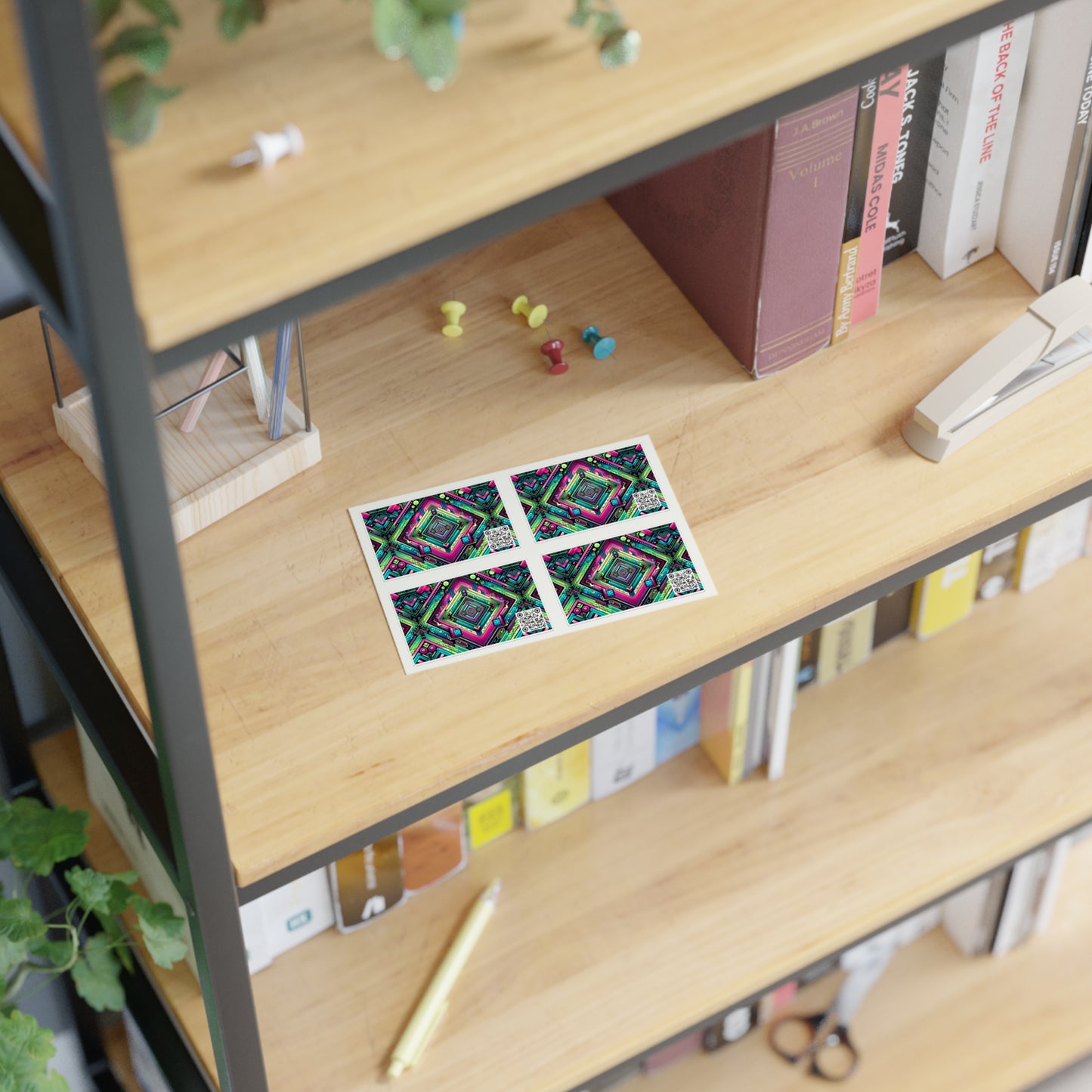 Tech-Infused Graphics Tech-Forward Streetwear Sticker Sheets - 8404 Design-51