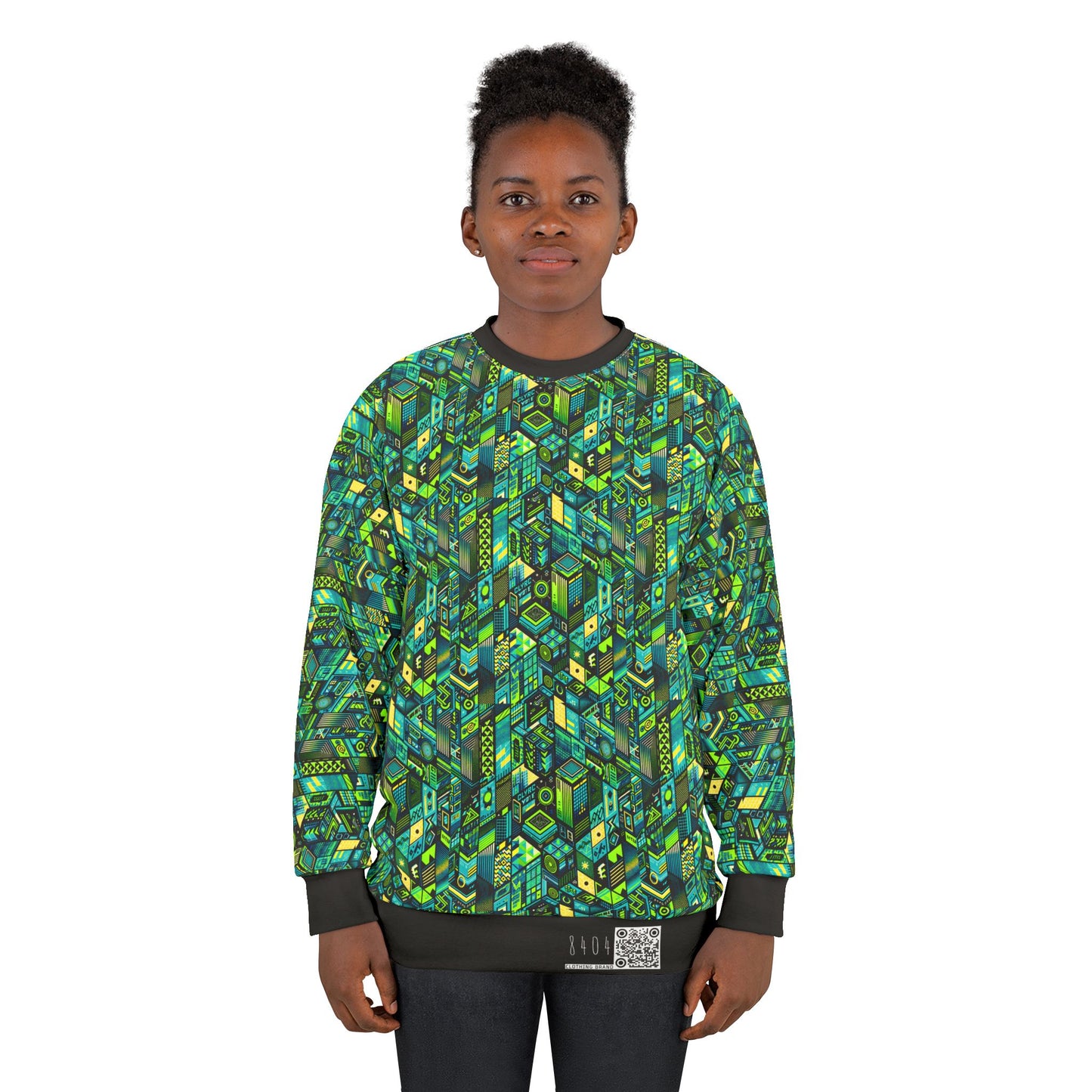 Tech-Infused Neon Tech-Forward Streetwear Sweatshirt - 8404 Design-61