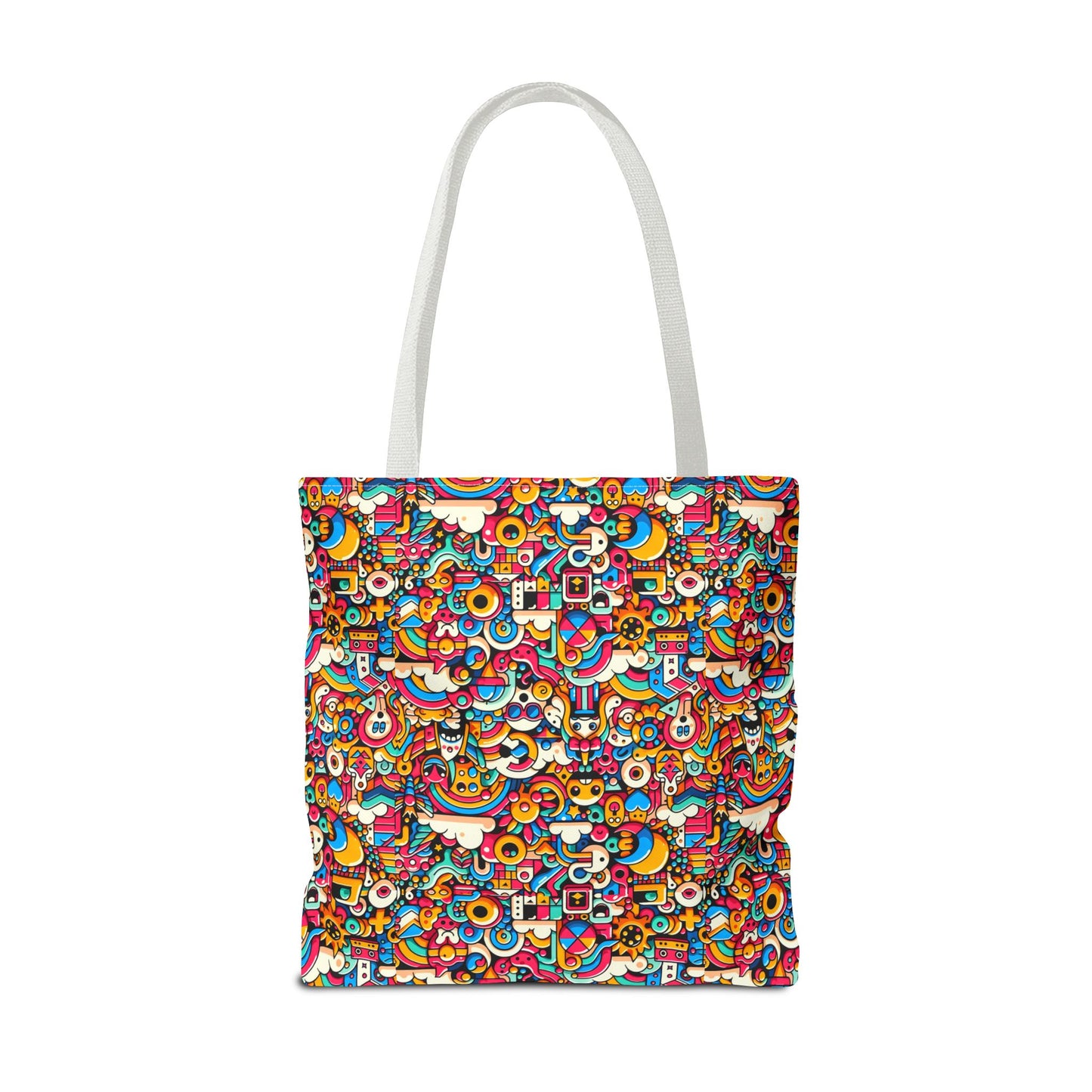 Neon Pop Playful Pop Culture Mashup Tote Bag - 8404 Design-62