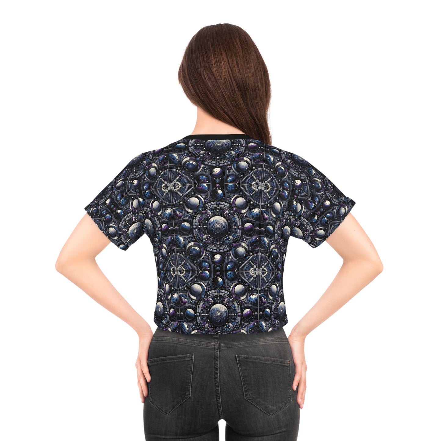Tech Astronaut Tech-Forward Streetwear Meets Space Exploration Crop Tee - 8404 Design-46