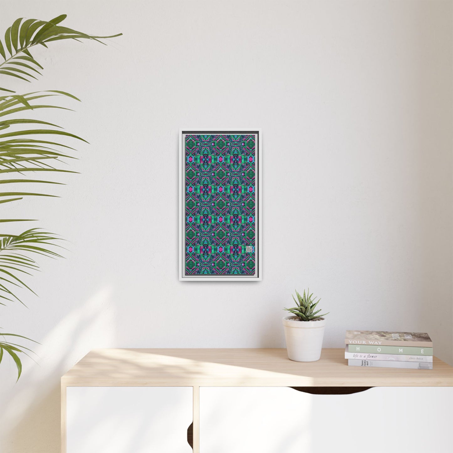 Digital Glitch Vibes Tech-Inspired Streetwear Matte Canvas, Framed (multi-Color) - 8404 Design-71 B