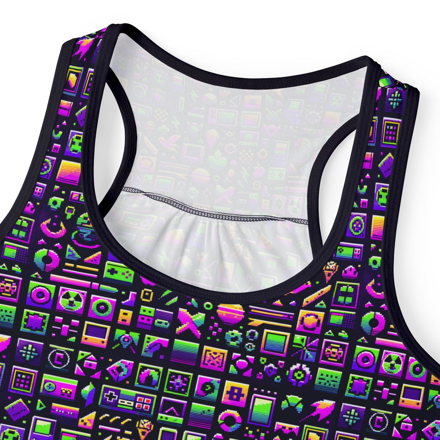 Digital Nostalgia Remix Modern Vintage Fusion Women's Tank Top - 8404 Design-49