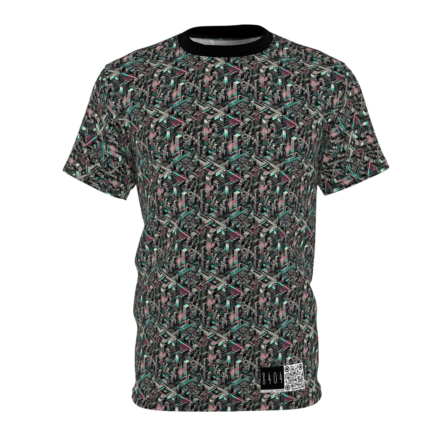 Digital Dreamland Tech-Inspired Streetwear Unisex Cut & Sew Tee - 8404 Design-51