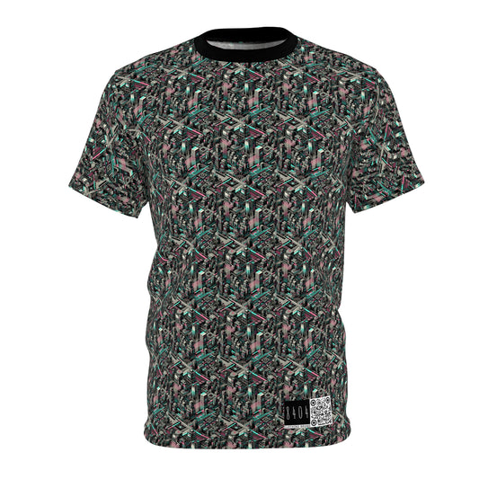 Digital Dreamland Tech-Inspired Streetwear Unisex Cut & Sew Tee - 8404 Design-51