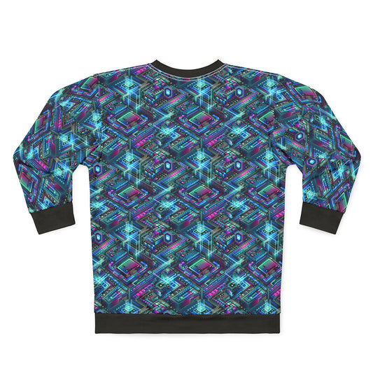 Digital Dreamland Futuristic Tech Aesthetic Sweatshirt - 8404 Design-42