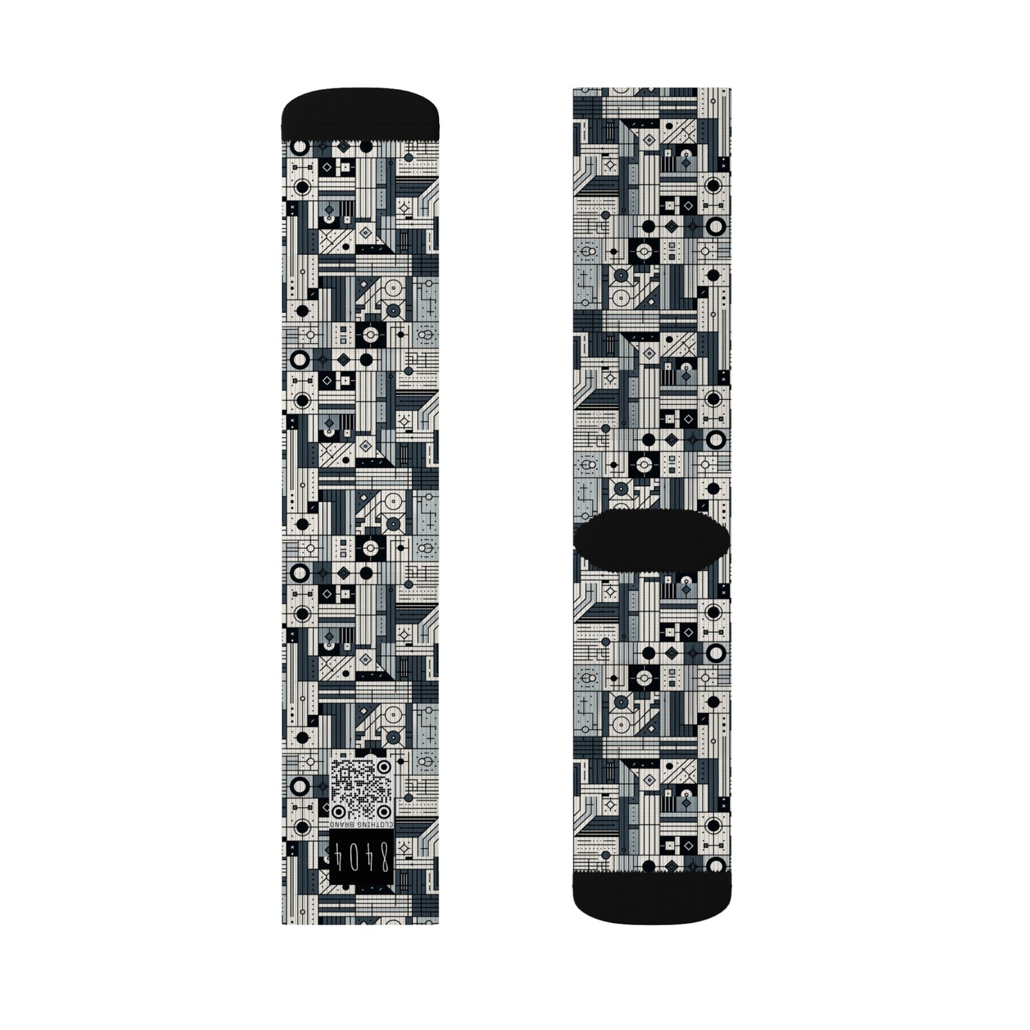 Digital Minimalism Minimalist Tech Sublimation Socks - 8404 Design-49