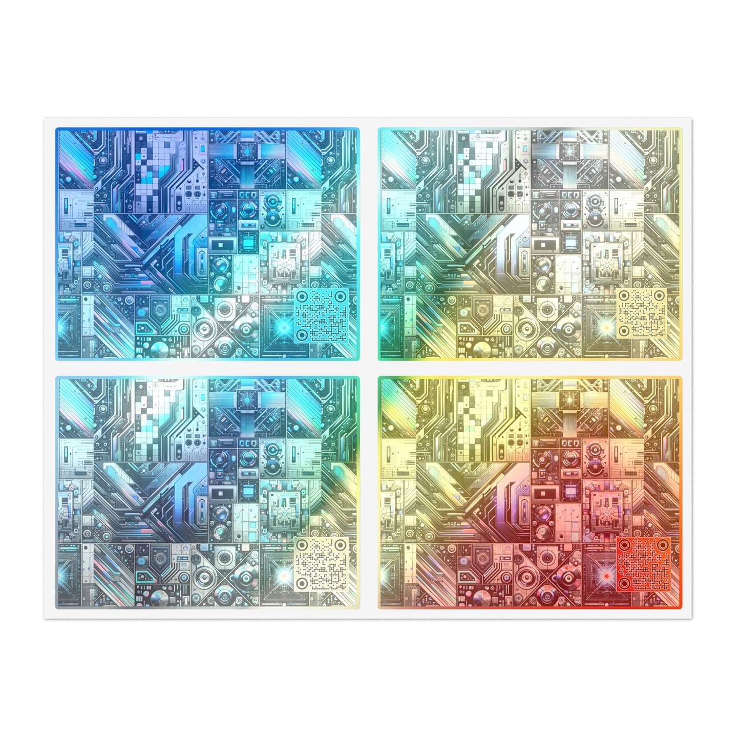 Tech-Infused Futurism Sleek Tech Edge Sticker Sheets - 8404 Design-48