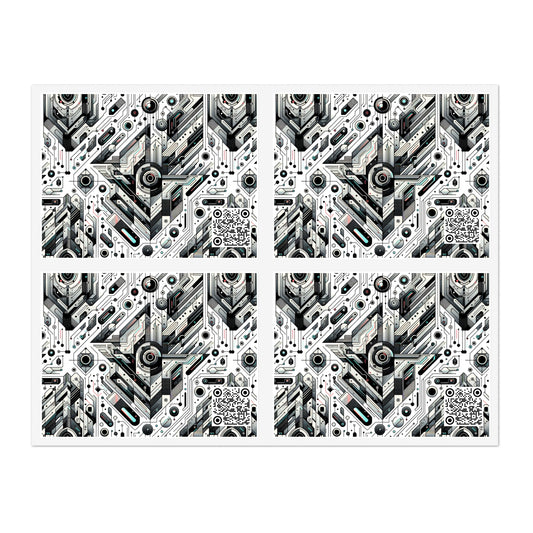 Tech-Infused Streetwear Tech-Forward Minimalism Sticker Sheets - 8404 Design-51