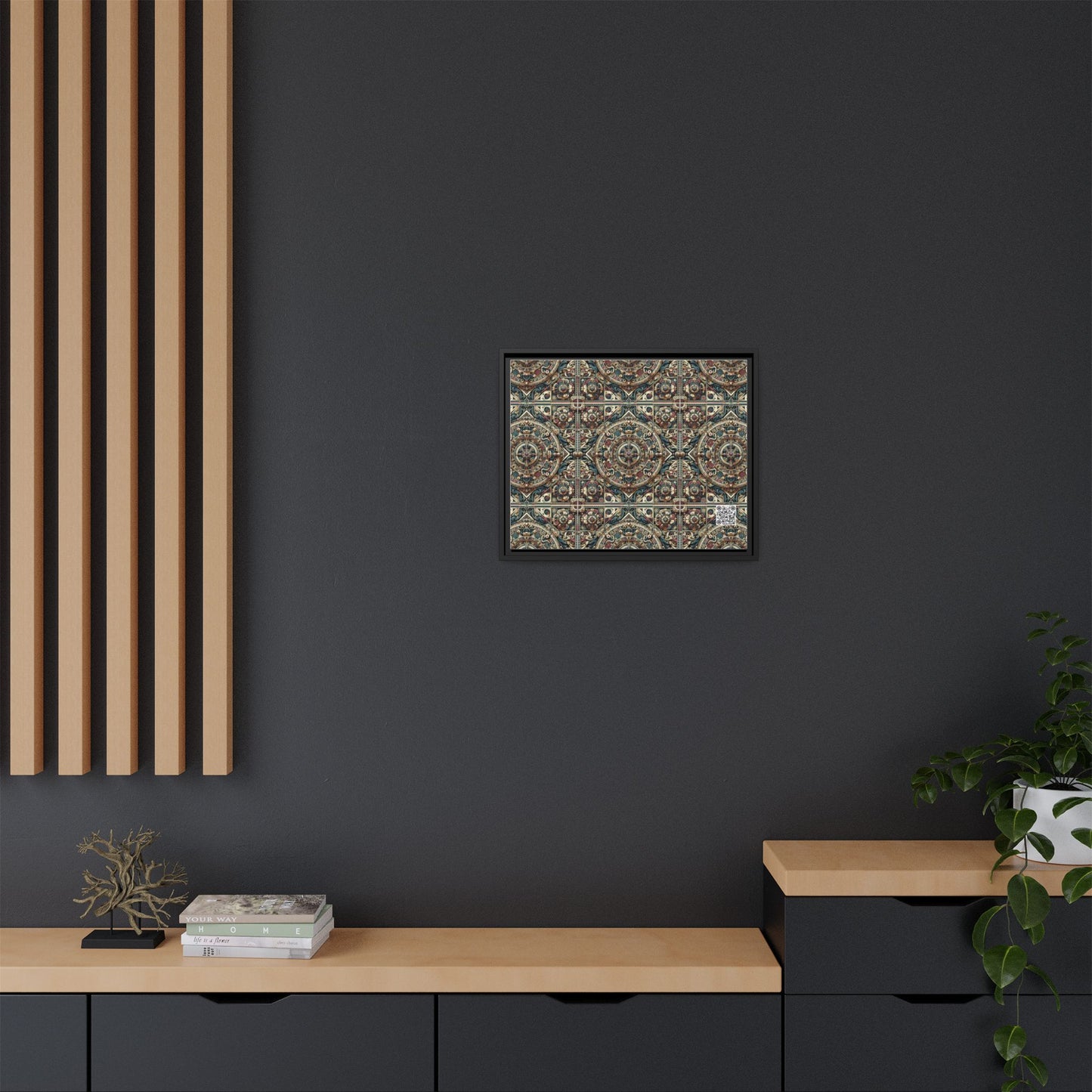 Urban Renaissance Historical Fusion With Street Edge Matte Canvas, Framed (multi-Color) - 8404 Design-57 A