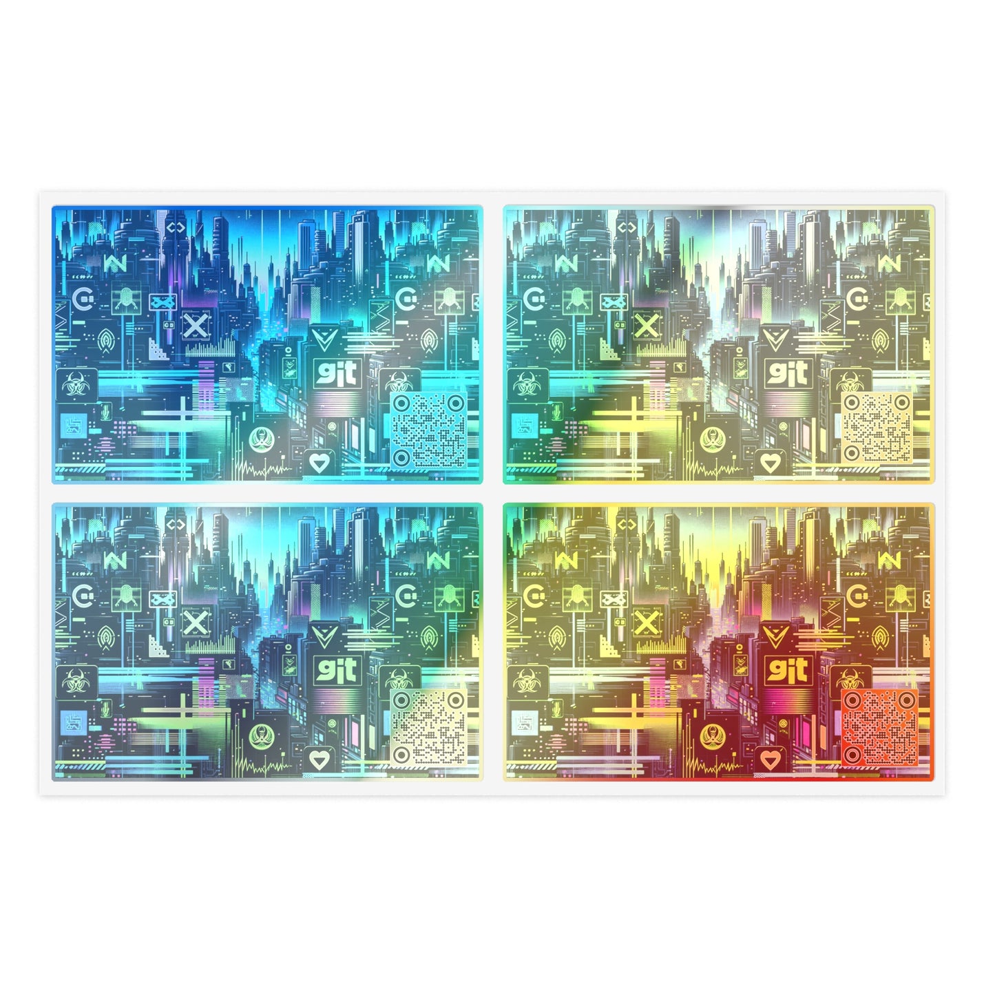 Digital Dystopia Tech Noir Sticker Sheets - 8404 Design-55