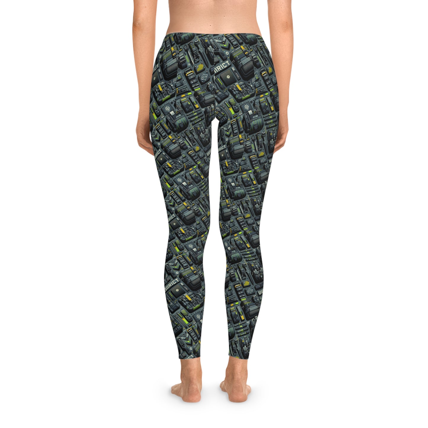 Tech Utility Streetwear Futuristic Tech-Forward Stretch Leggings - 8404 Design-47