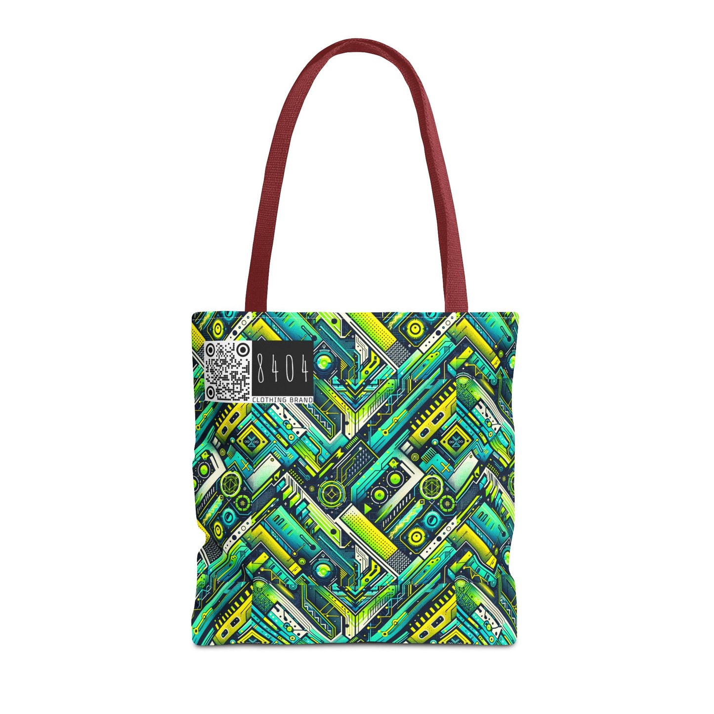 Tech-Infused Neon Tech-Forward Streetwear Tote Bag - 8404 Design-52