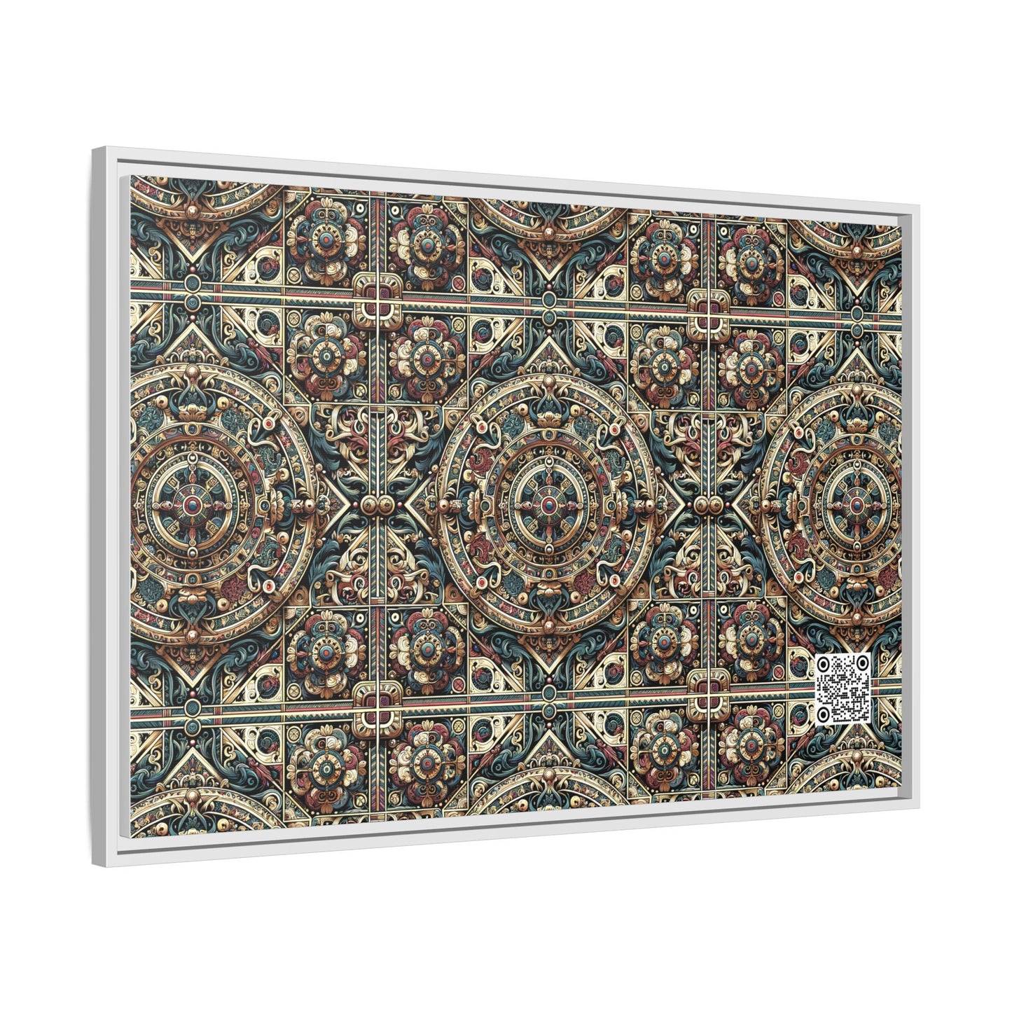 Urban Renaissance Historical Fusion With Street Edge Matte Canvas, Framed (multi-Color) - 8404 Design-57 A
