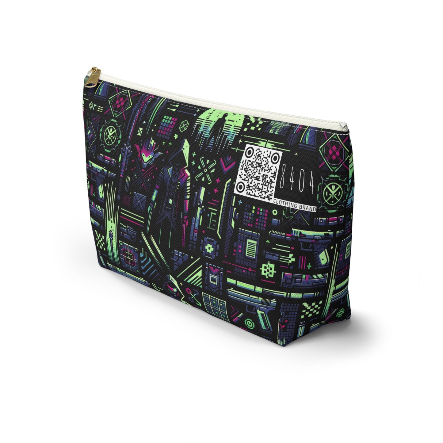 Tech Noir Futuristic Cyberpunk Accessory Pouch W T-Bottom - 8404 Design-63