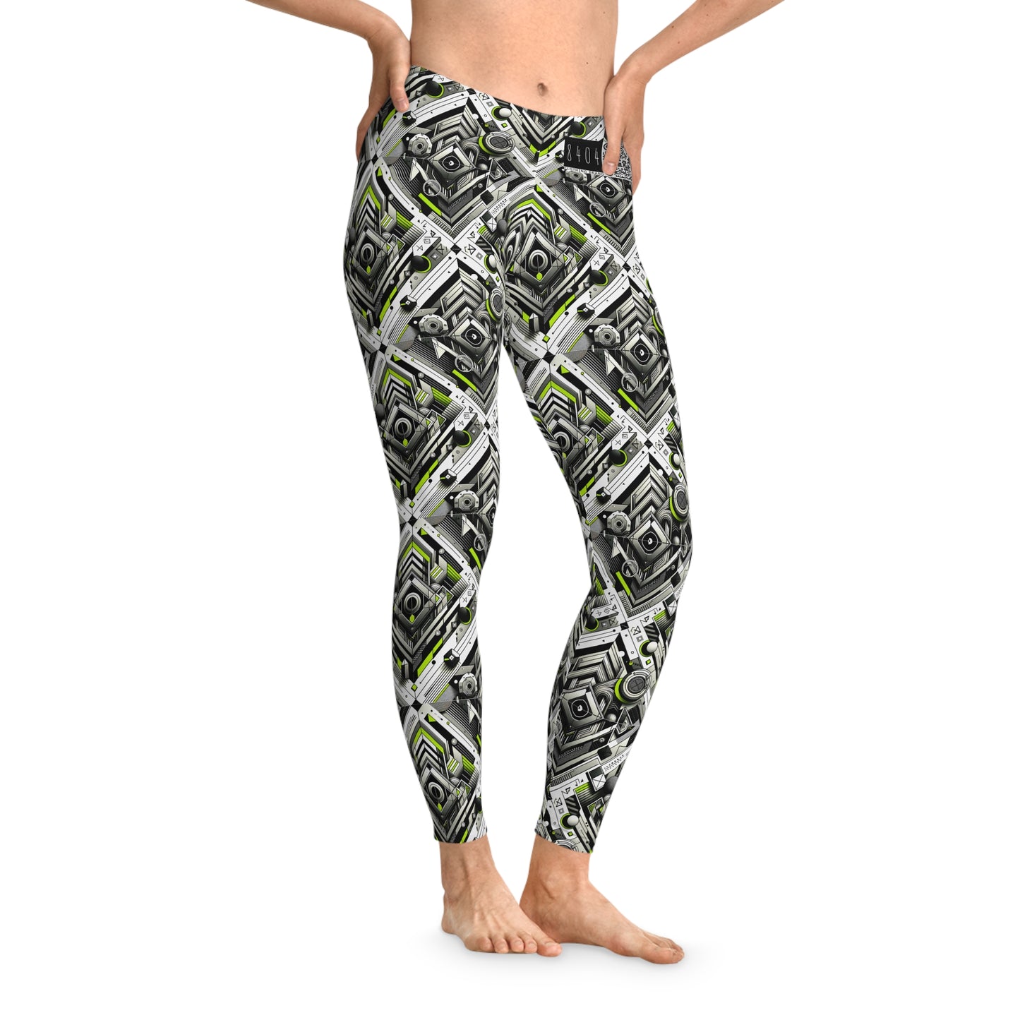 Elevated Sporty Tech Tech-Forward Streetwear Stretch Leggings - 8404 Design-70