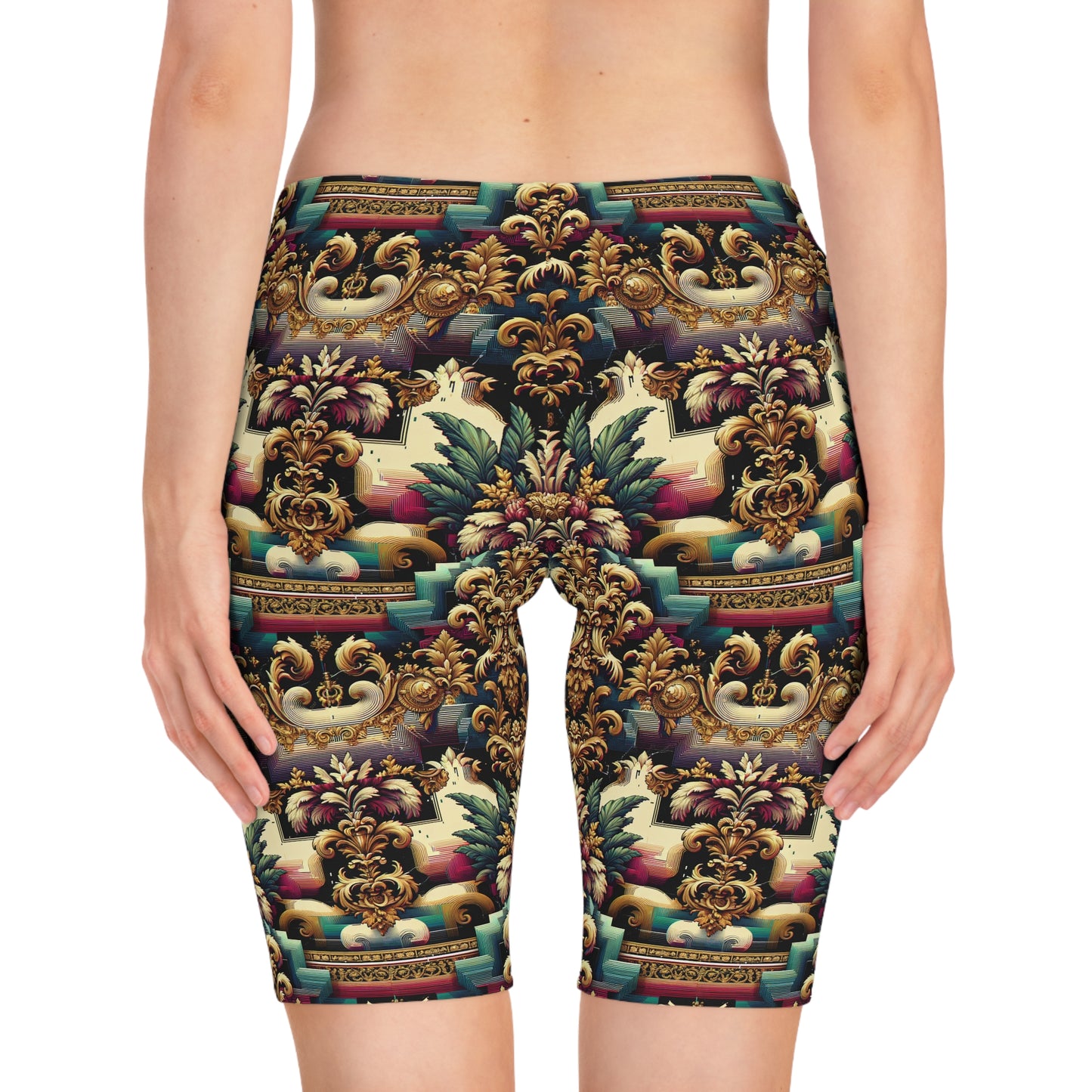 Digital Renaissance Modern Baroque Fusion Women's Bike Shorts - 8404 Design-60