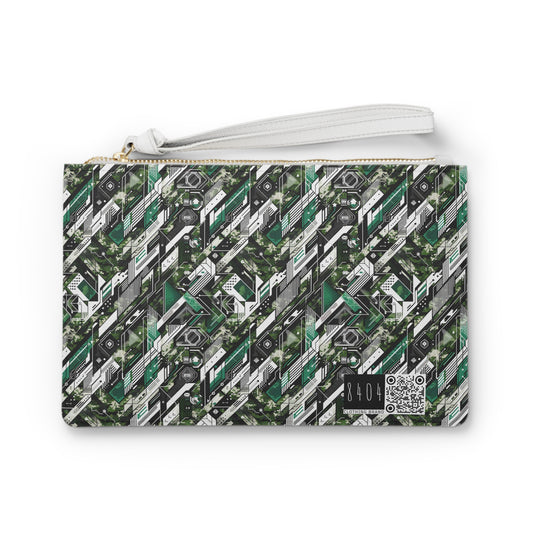 Tech Camo Fusion Tech-Forward Streetwear With a Futuristic Edge Clutch Bag - 8404 Design-63