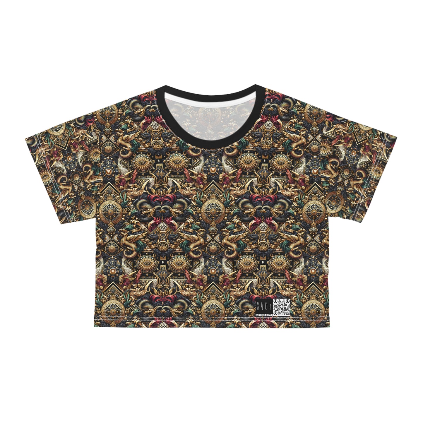 Digital Renaissance Luxurious Streetwear Inspired By Classical Art With a Modern Twist Crop Tee - 8404 Design-76