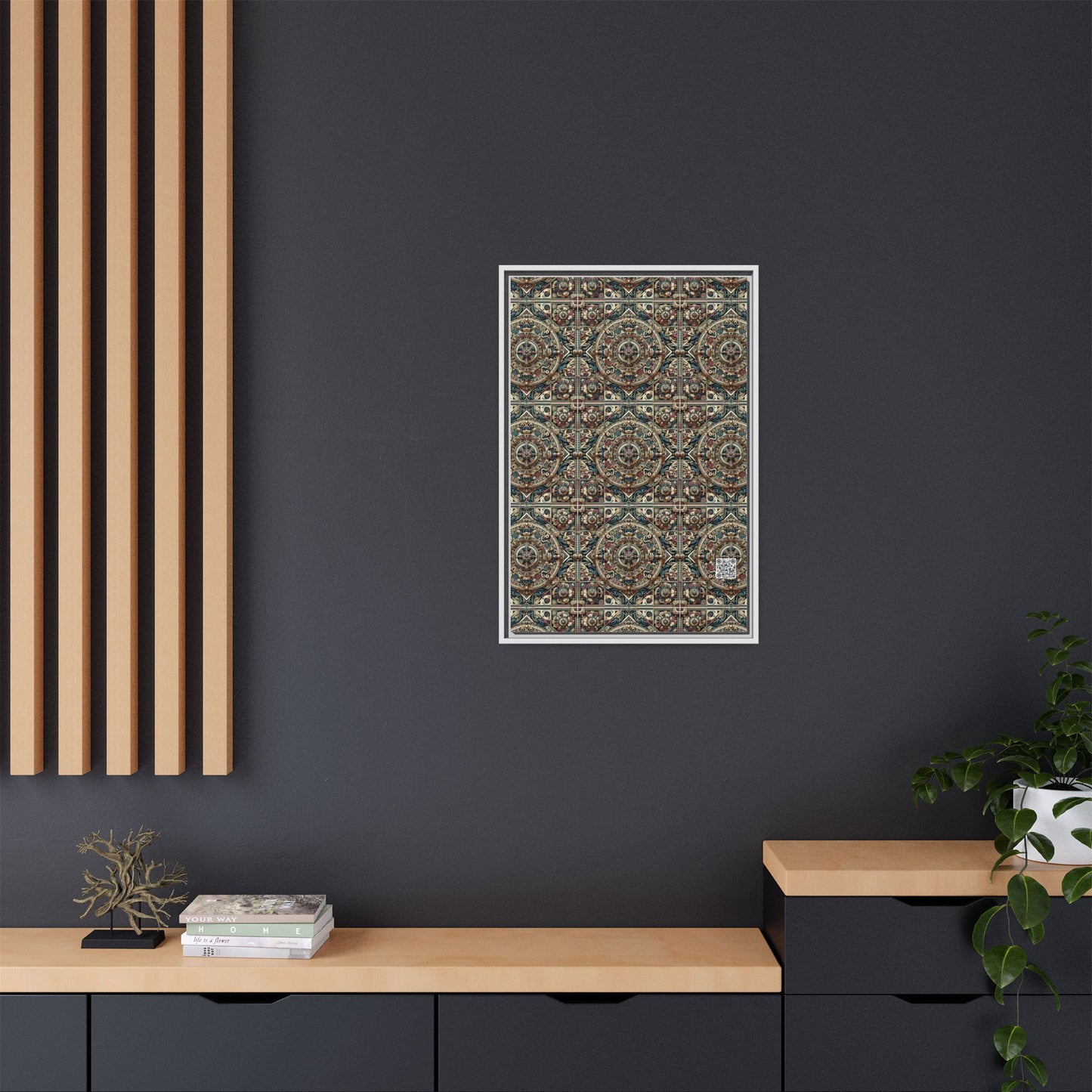 Urban Renaissance Historical Fusion With Street Edge Matte Canvas, Framed (multi-Color) - 8404 Design-57 A