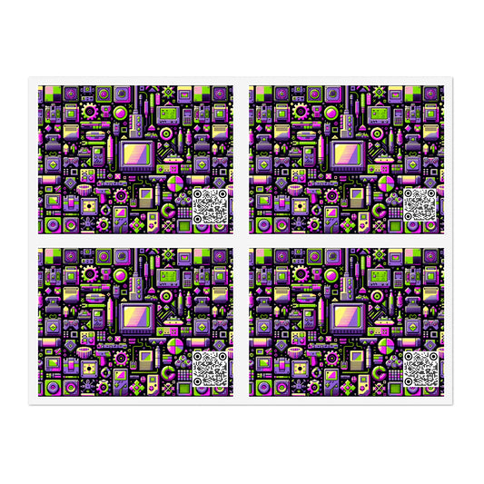 Digital Nostalgia Remix Modern Vintage Fusion Sticker Sheets - 8404 Design-67