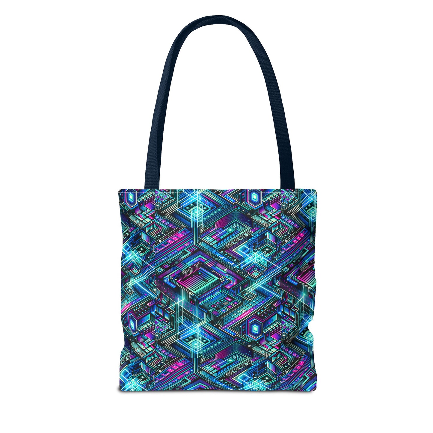 Digital Dreamland Futuristic Tech Aesthetic Tote Bag - 8404 Design-42