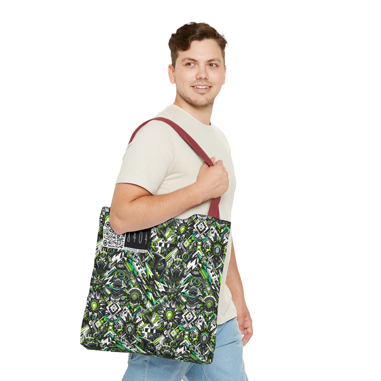Graffiti Tech Fusion Bold Streetwear Fusion Tote Bag - 8404 Design-50