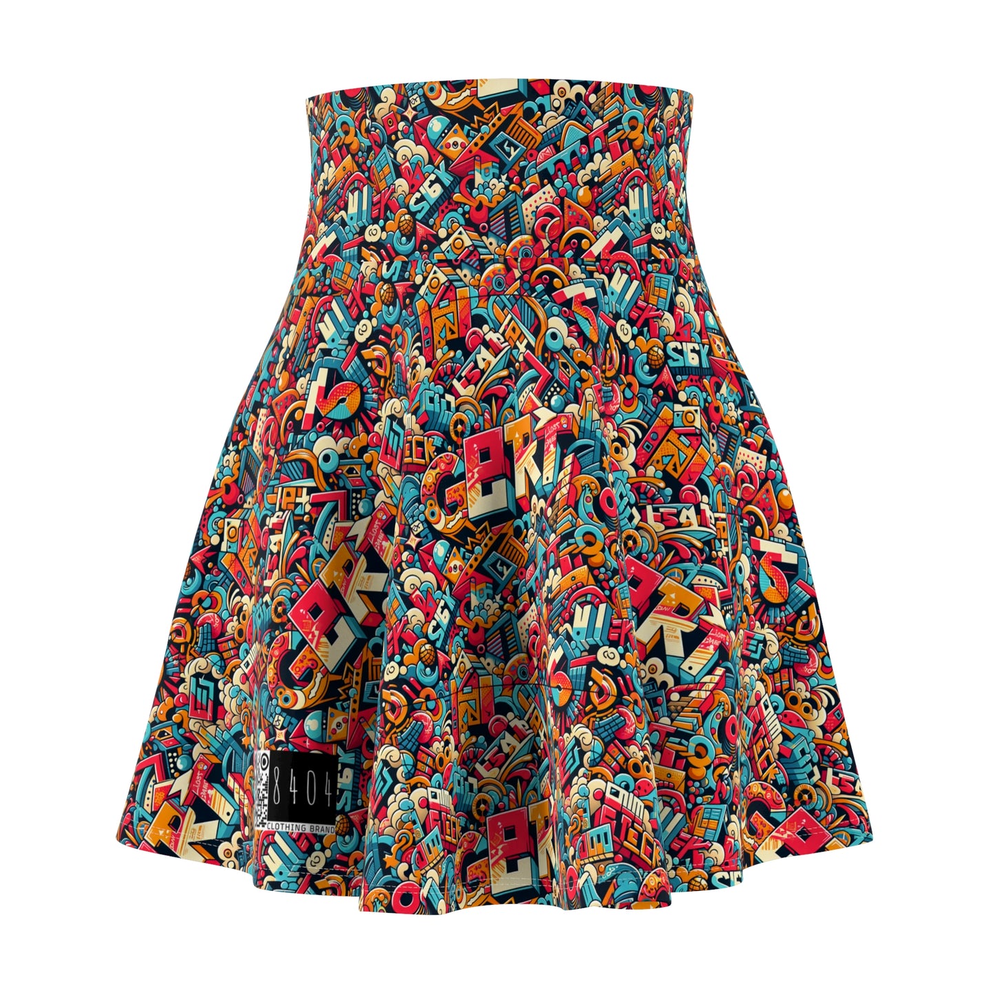 Neo-Traditional Street Art Modern Street Art Fusion Women's Skater Skirt - 8404 Design-58