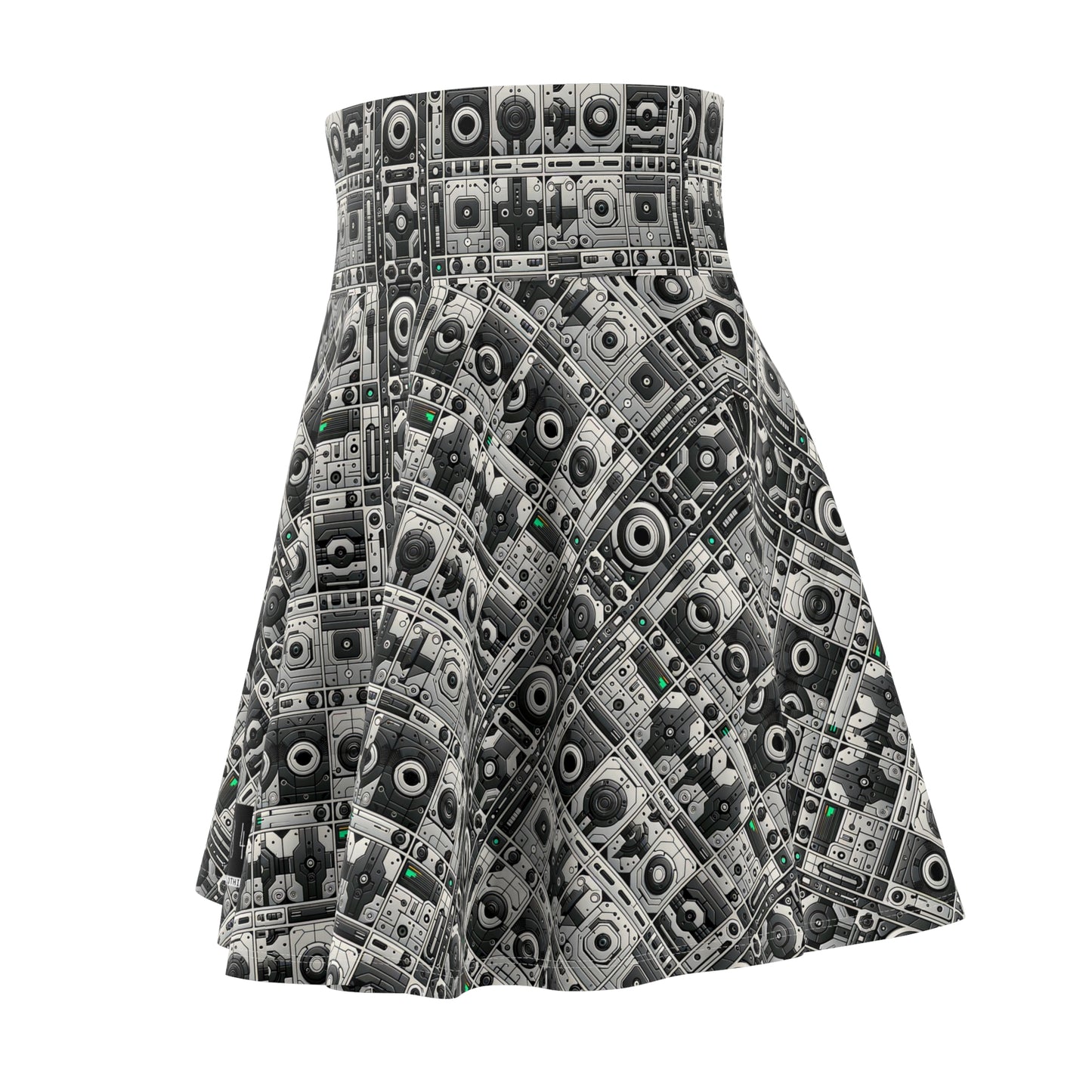 Tech Utility Aesthetics Tech-Forward Minimalism Women's Skater Skirt - 8404 Design-60