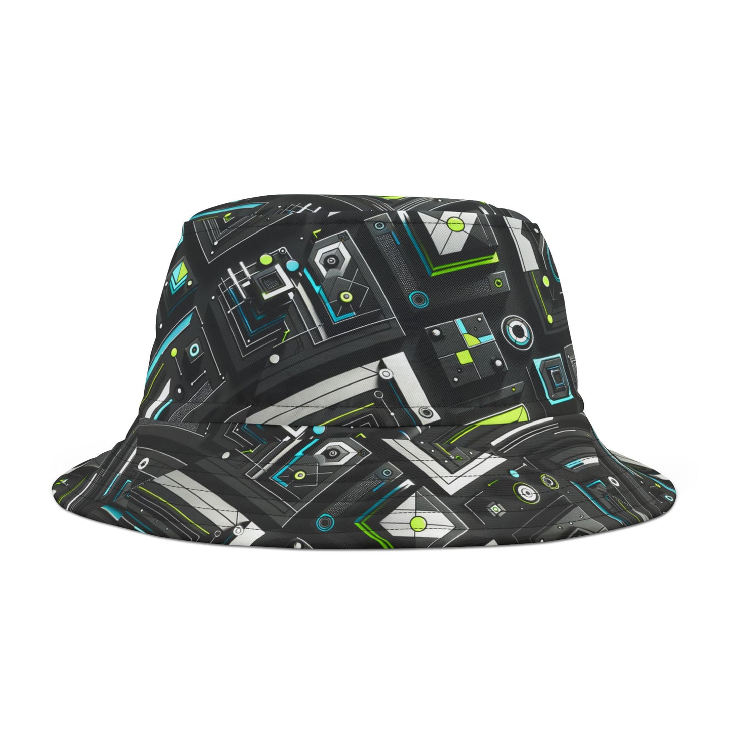 Tech-Infused Activewear Modern Tech Minimalism Bucket Hat - 8404 Design-49